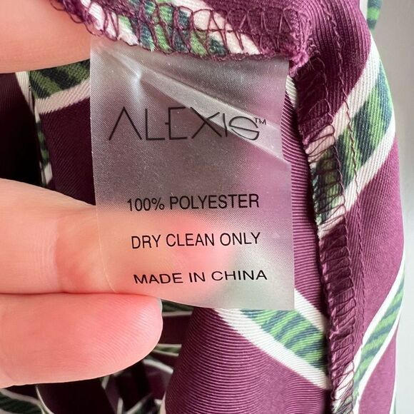 ALEXIS Tena Striped Plunging Empire Shift Dress Size Small Long Sleeve Striped - Picture 14 of 16